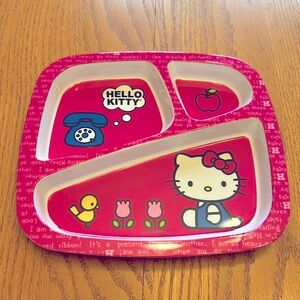 Hello Kitty Compartment Plate 2013 Sanrio Co.